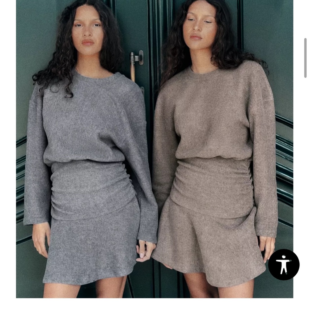 Zara SOFT SASH DRESS
GRAY MARL